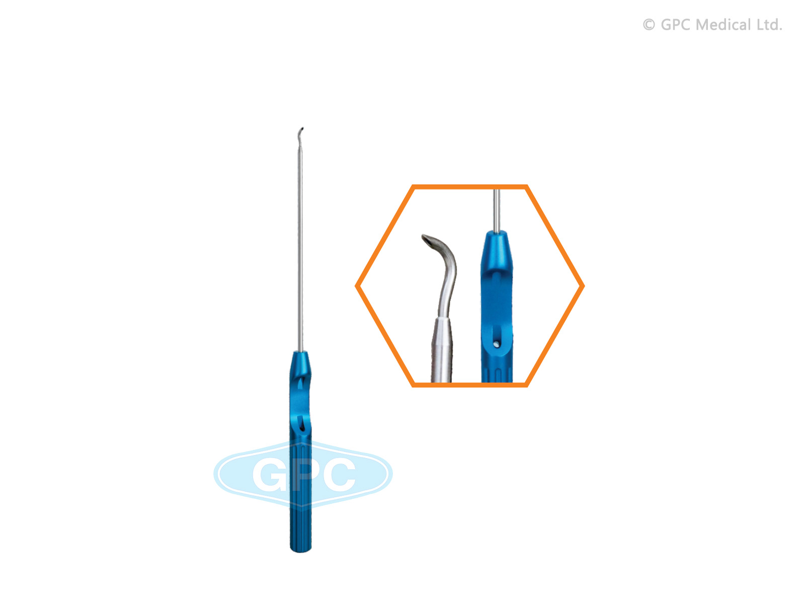 Crochet de suture 25° Croissant