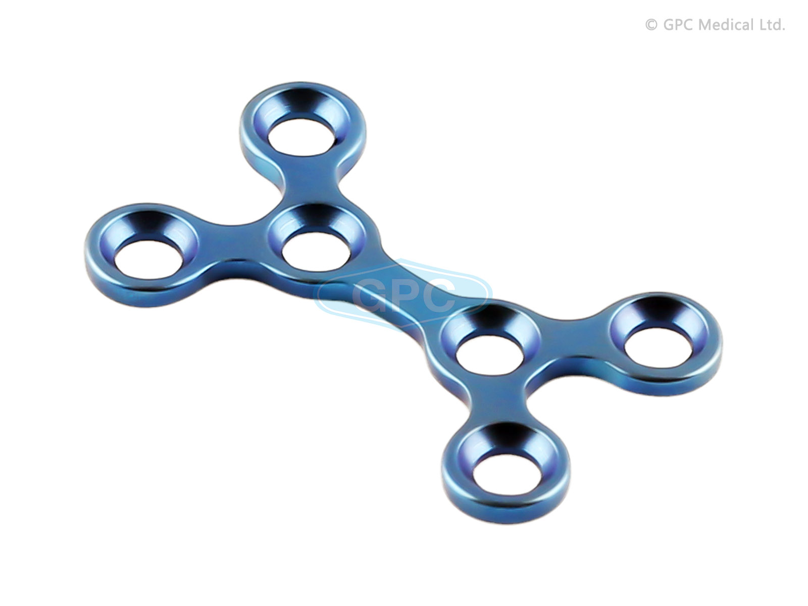 Double plaque en Y de type I, 1,5/2,0 mm, 3+3 trous