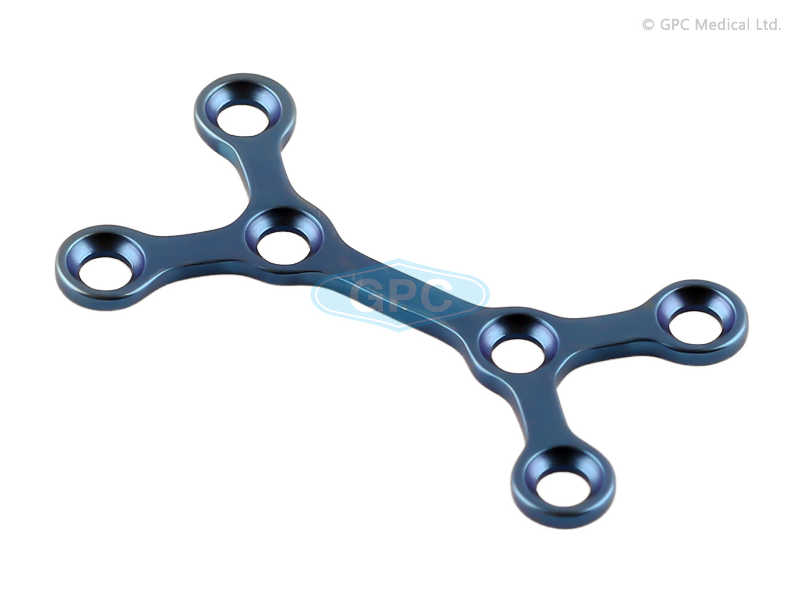 Double plaque en Y type II, 1,5/2,0 mm, 3+3 trous