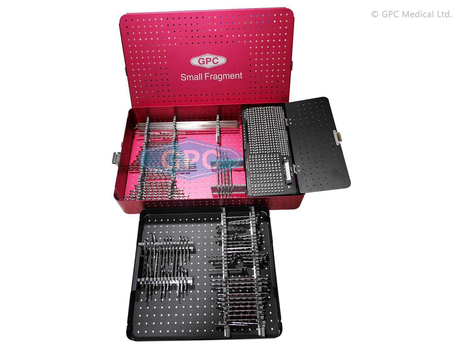 Jeu d’IMPLANTS    plaques et vis fix<em>LOCK</em> petit fragment 