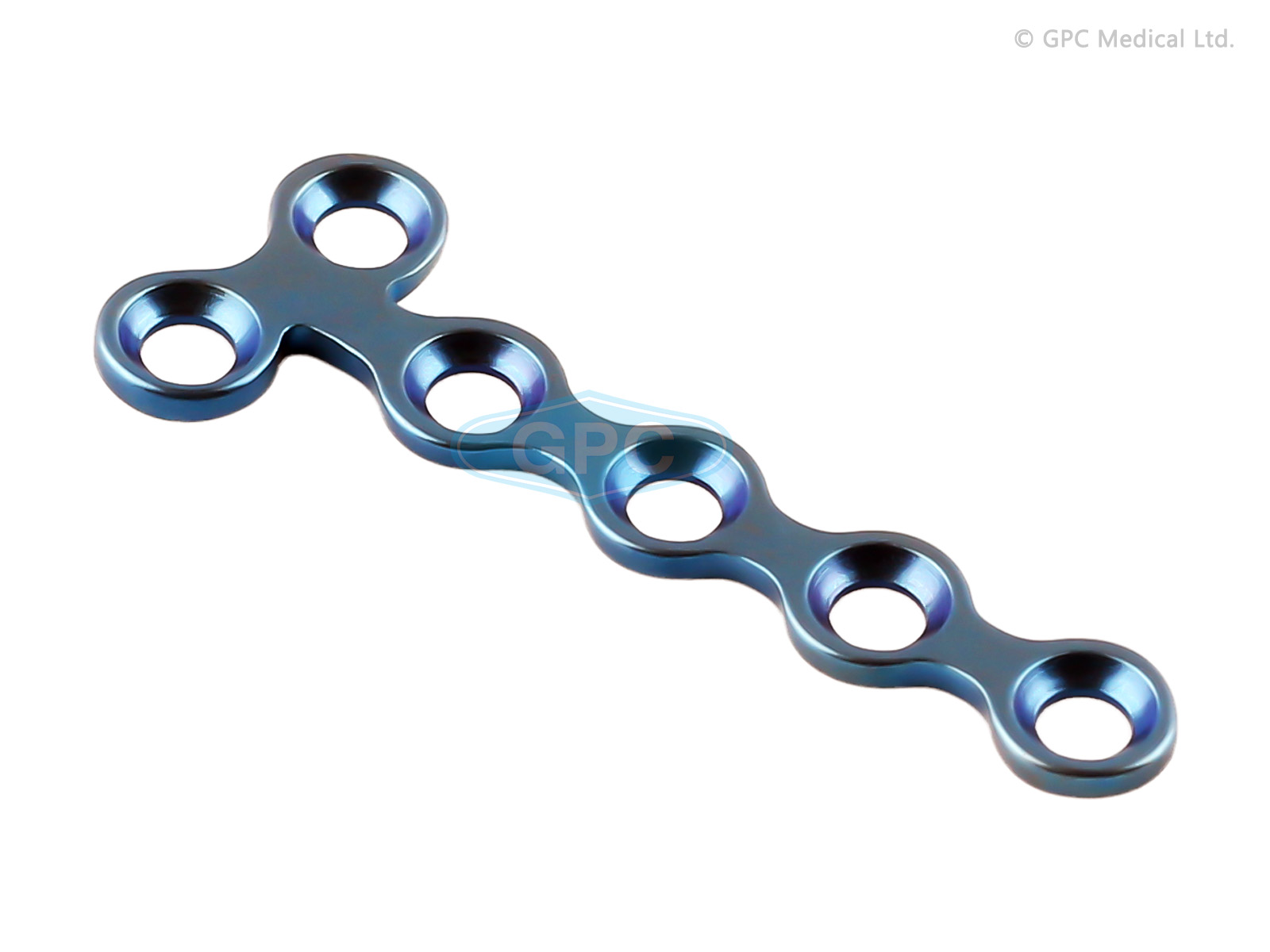 Plaque en T Oblique, 2 trous - Gauche/Droite 