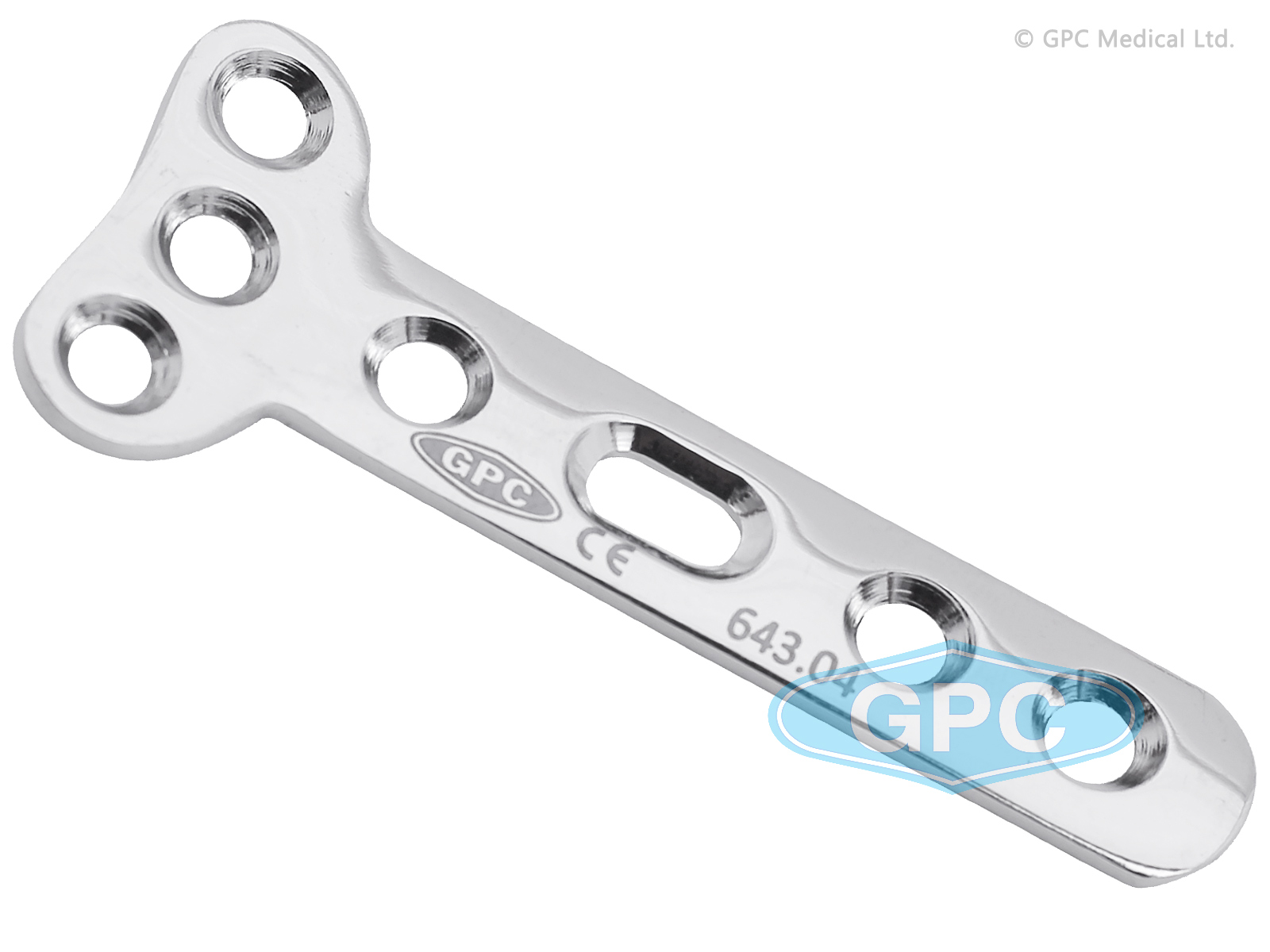 Plaque en T avec 3 trous de tête, 3,5 mm