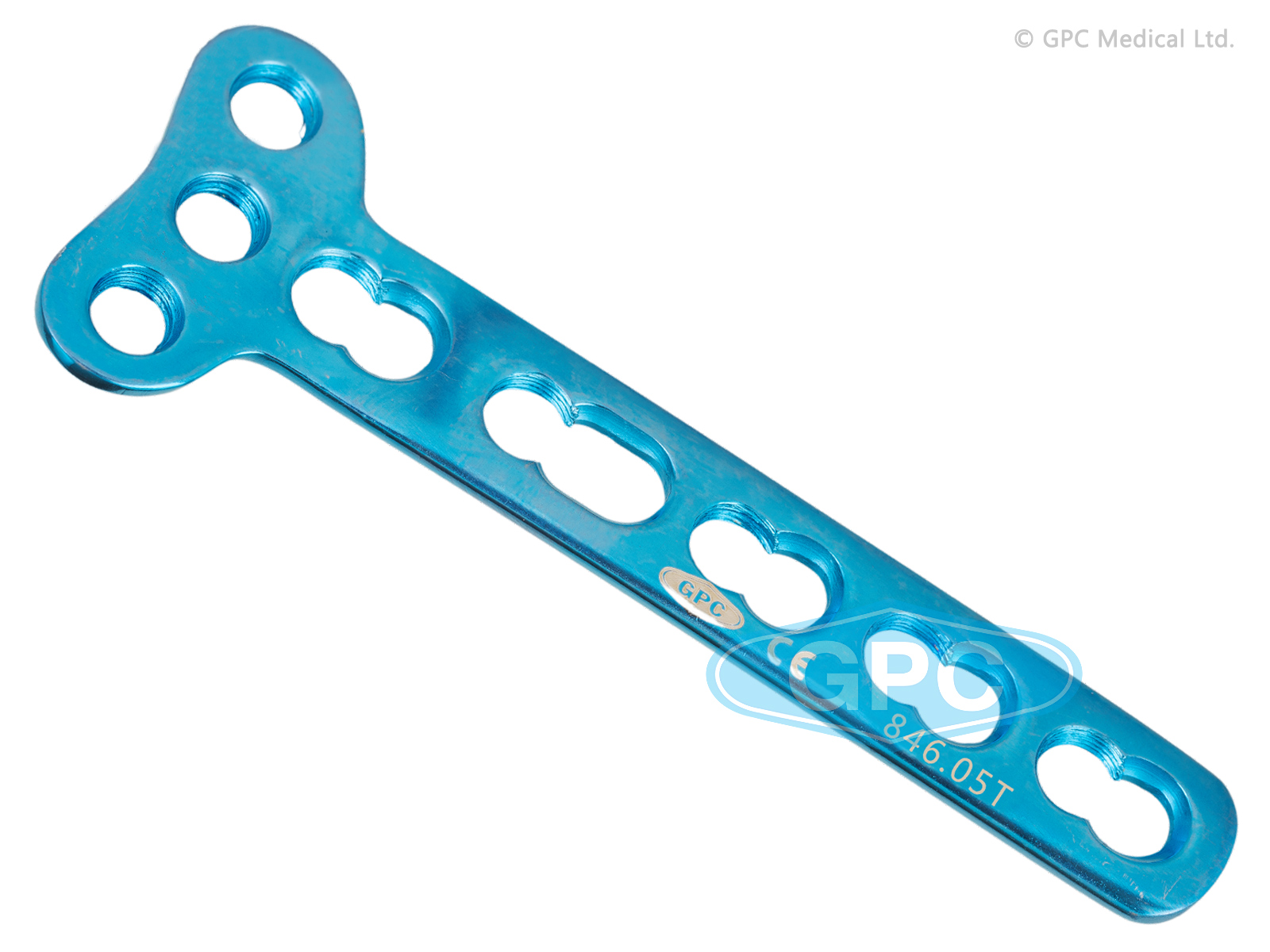 Plaque en T fix<em>LOCK</em> avec 3 trous tête de vis, 3,5 mm