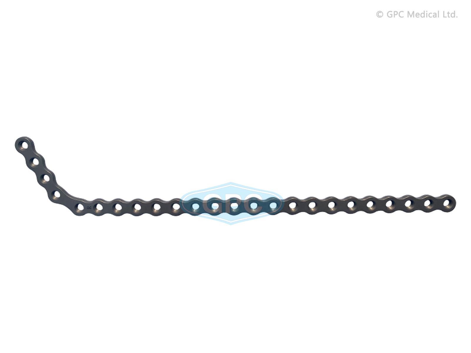 Plaque fix<em>LOCK</em> de reconstruction angulaire, plate, 2,4 mm gauche/droite