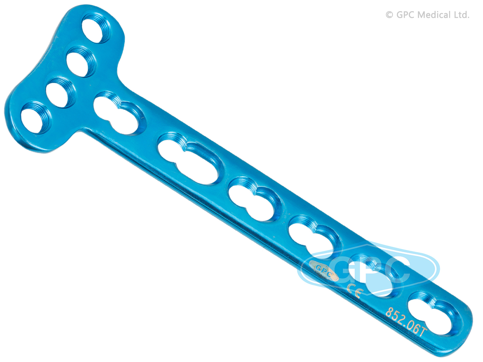 Plaque fix<em>LOCK</em> en T avec 4 trous tête de vis, 3,5 mm