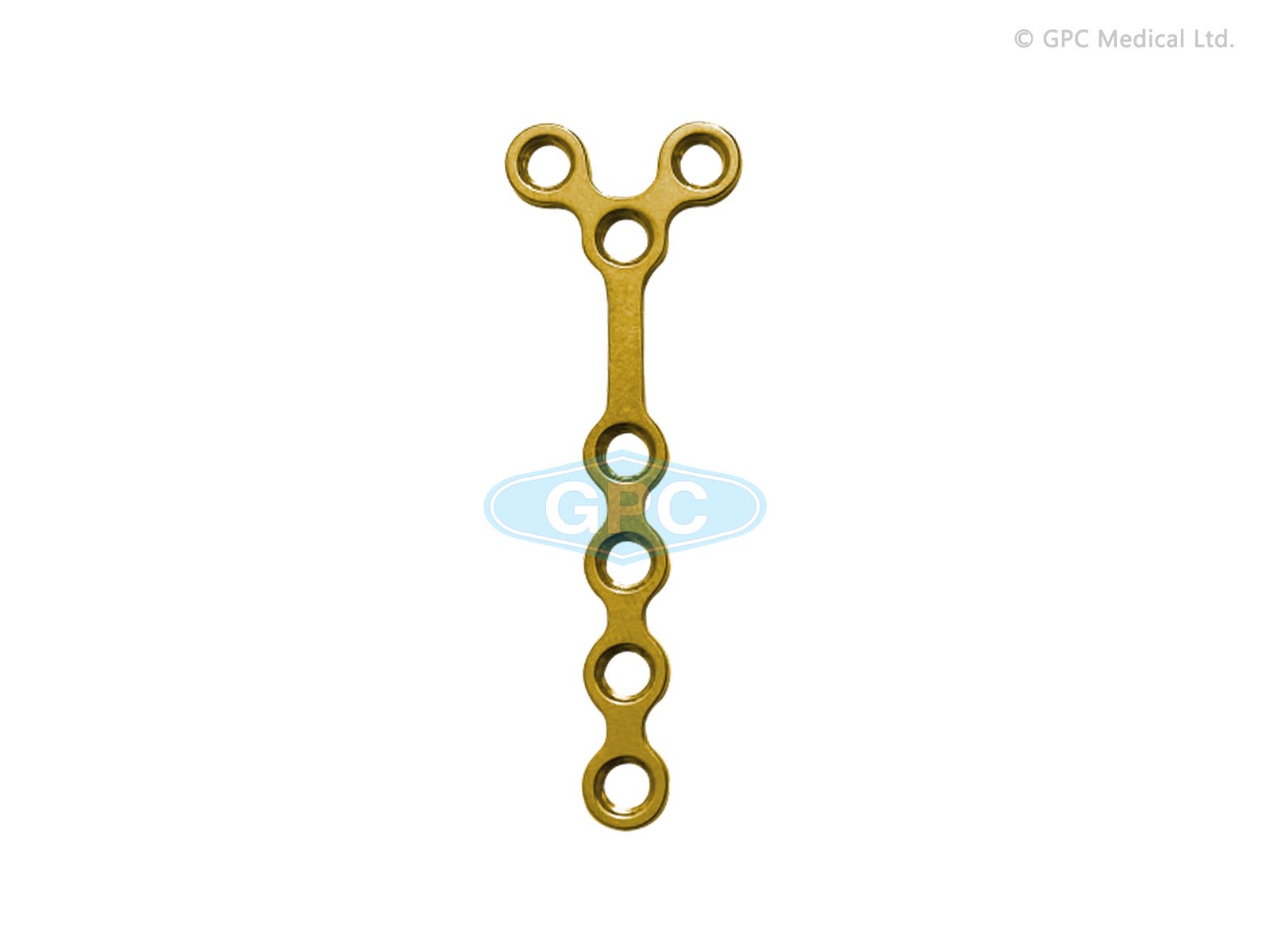 Plaque fix<em>LOCK</em> en Y - Type II, 2,0 mm, 3 trous de tête et 4 trous de tige