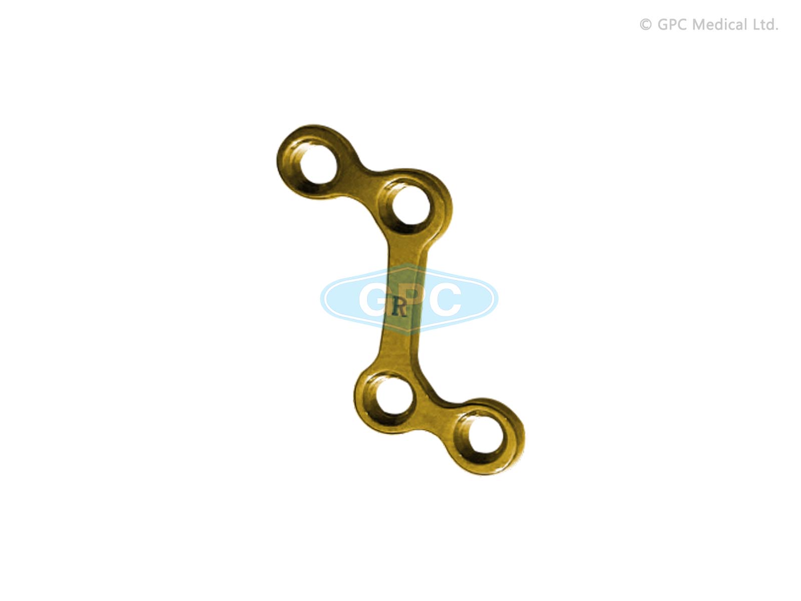 Plaque fix<em>LOCK</em> en Z, 2,0 mm, 2+2 trous - gauche/droite