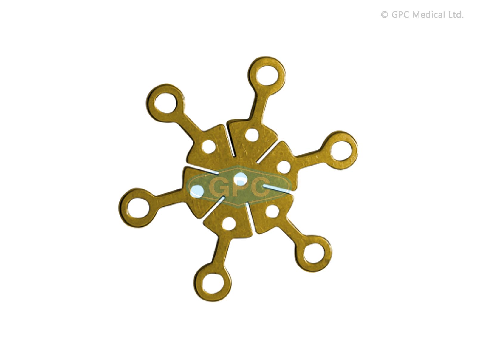 Plaque fix<em>LOCK</em> pour trou de trépan 2,0 mm, Type I – 6 trous