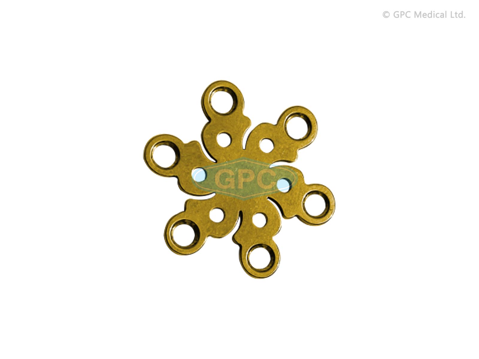 Plaque fix<em>LOCK</em> pour trou de trépan 2,0 mm, Type II – 6 trous