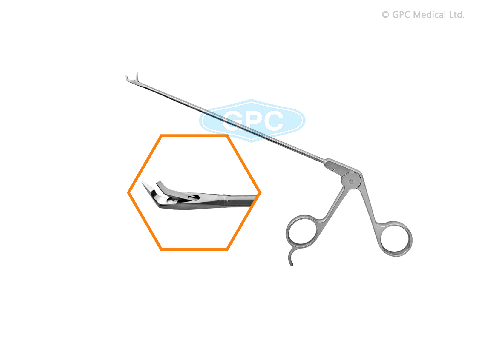 Récupérateur de suture plongeur incurvé Droite