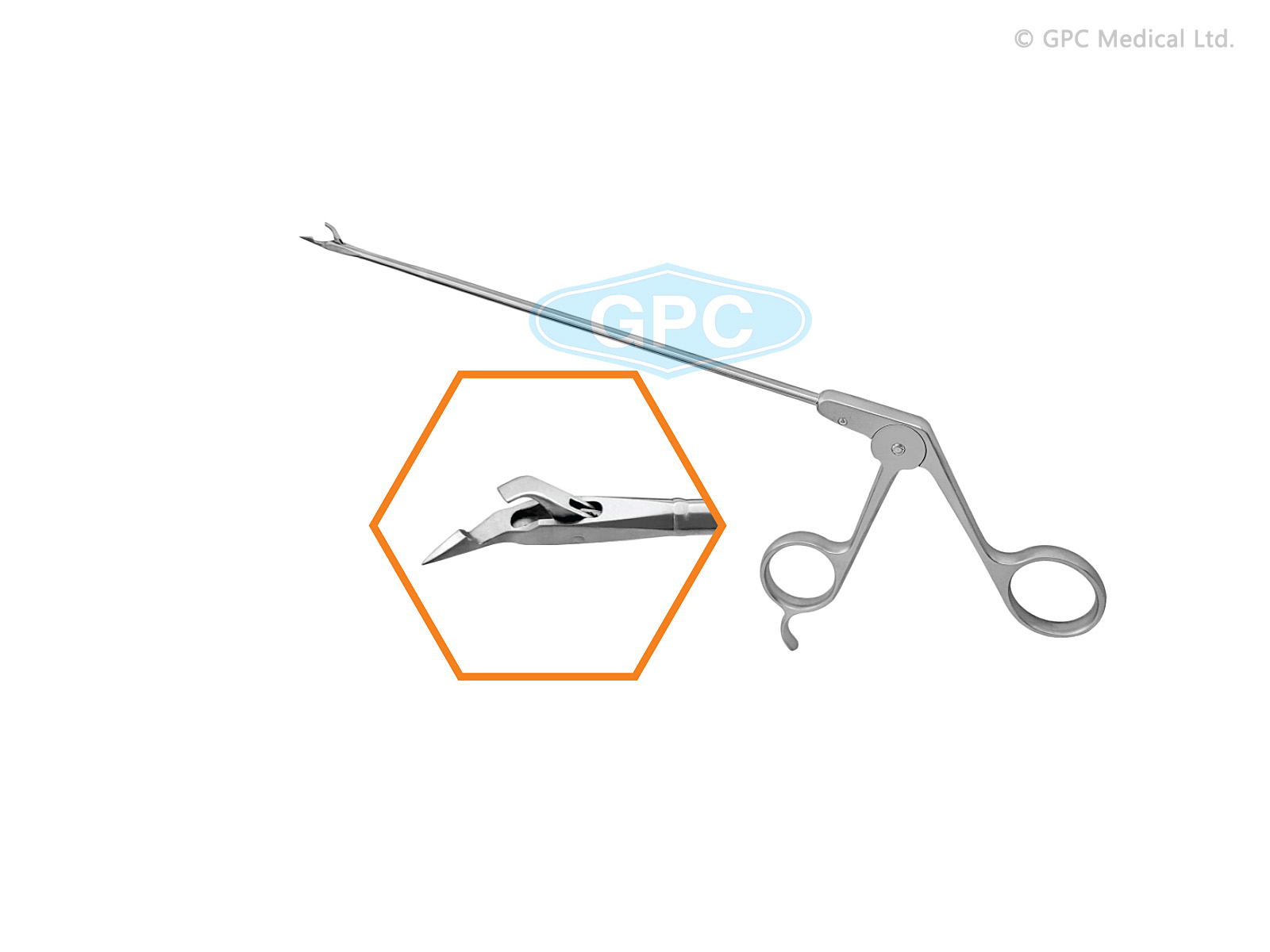 Récupérateur de suture plongeur incurvé Gauche