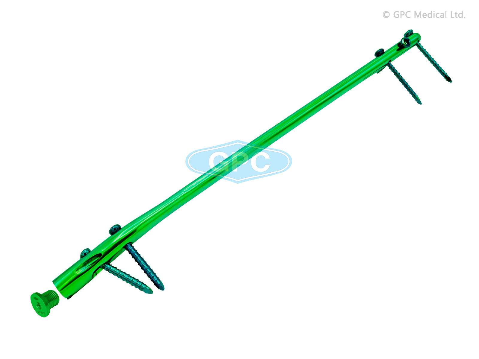 intra<em>HEAL</em> Clou tibial avec alésage, à pointe distale